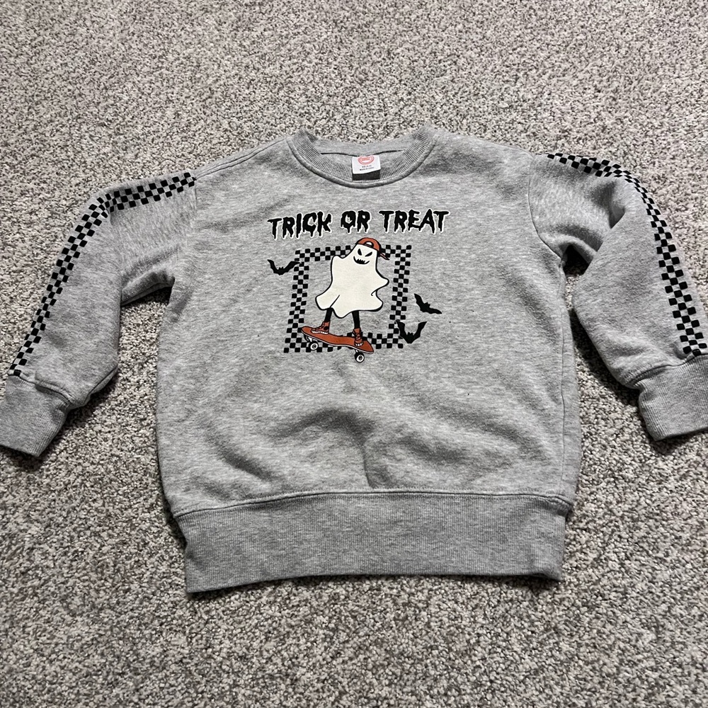 Wonder Nation Gray Trick or Treat Ghost Sweatshirt